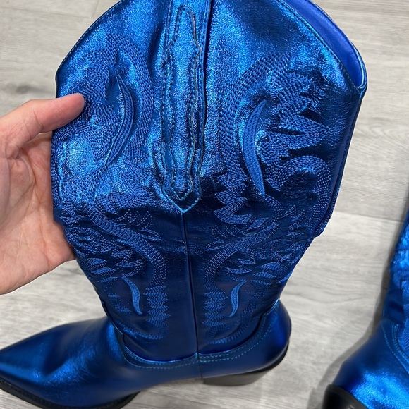 Bilini Danilo Cobalt Metallic Cowboy Boot - Picture 5 of 8